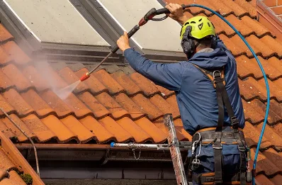 Démoussage et hydrofuge de toiture à Lesse